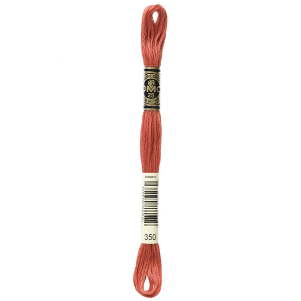 One skein of DMC Mouliné Stranded Cotton thread Colour code 350