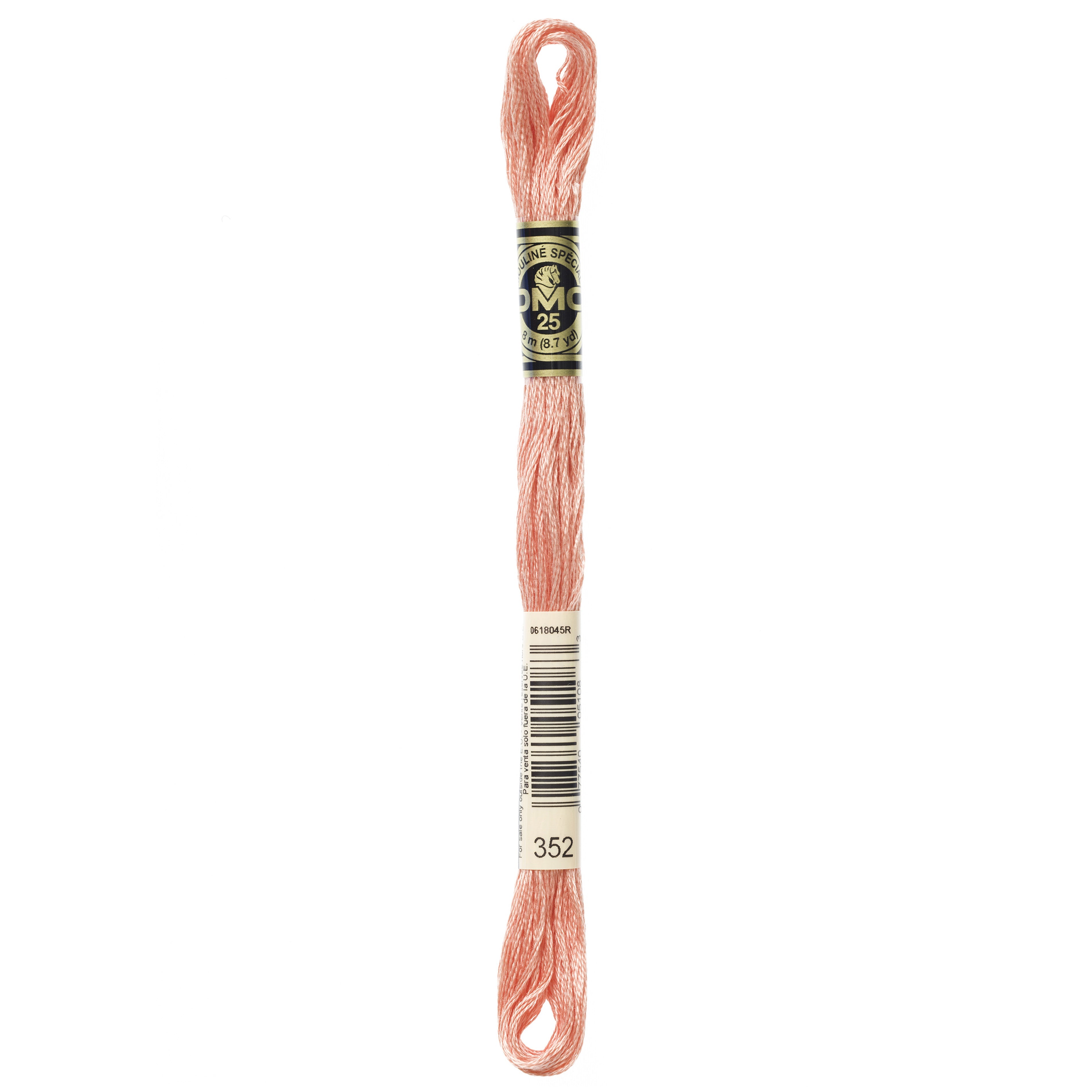 One skein of DMC Mouliné Stranded Cotton thread Colour code 352