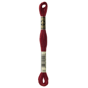 One skein of DMC Mouliné Stranded Cotton thread Colour code 355