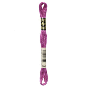 One skein of DMC Mouliné Stranded Cotton thread Colour code 3607