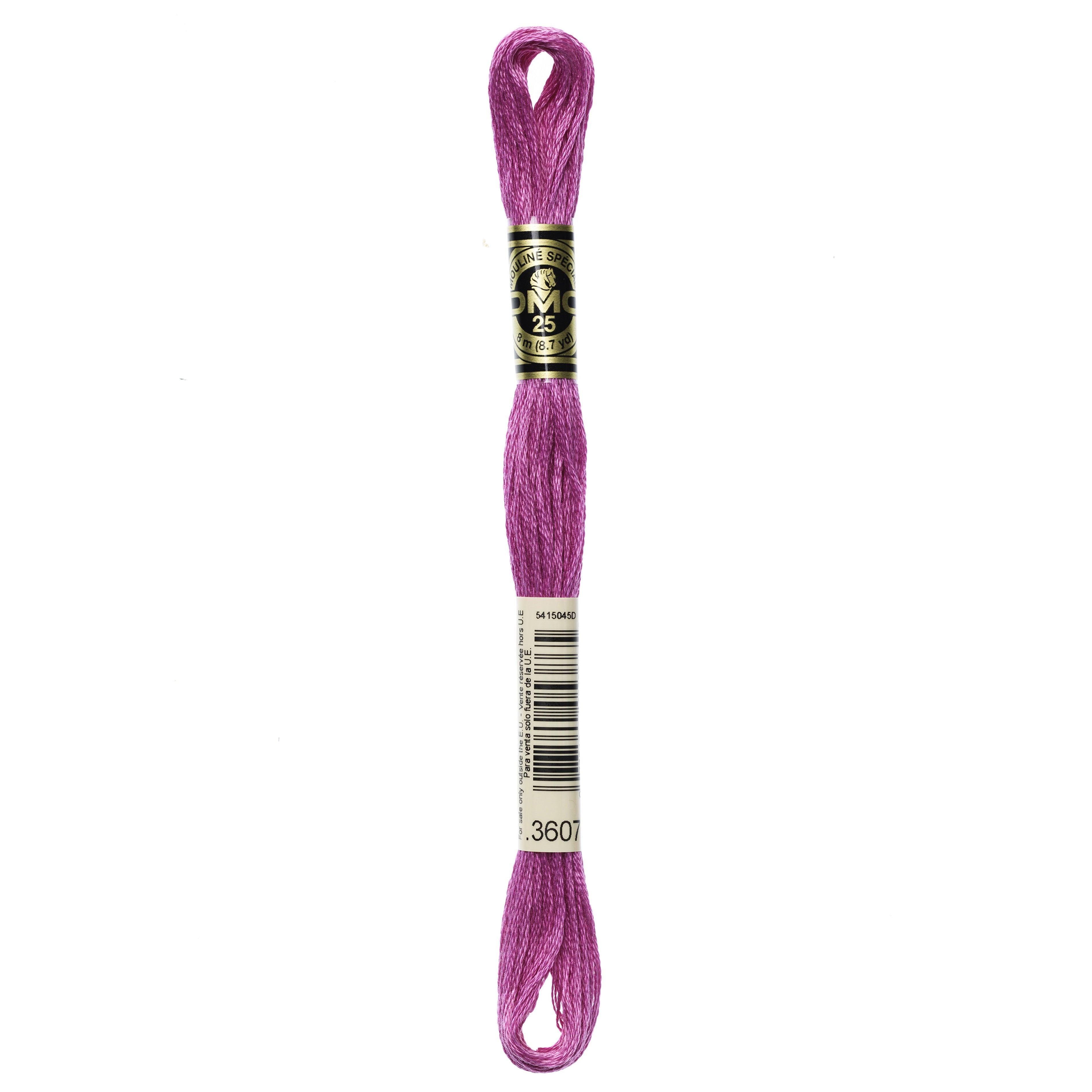 One skein of DMC Mouliné Stranded Cotton thread Colour code 3607
