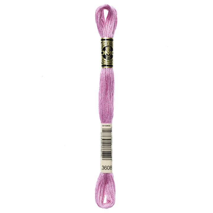 One skein of DMC Mouliné Stranded Cotton thread Colour code 3608