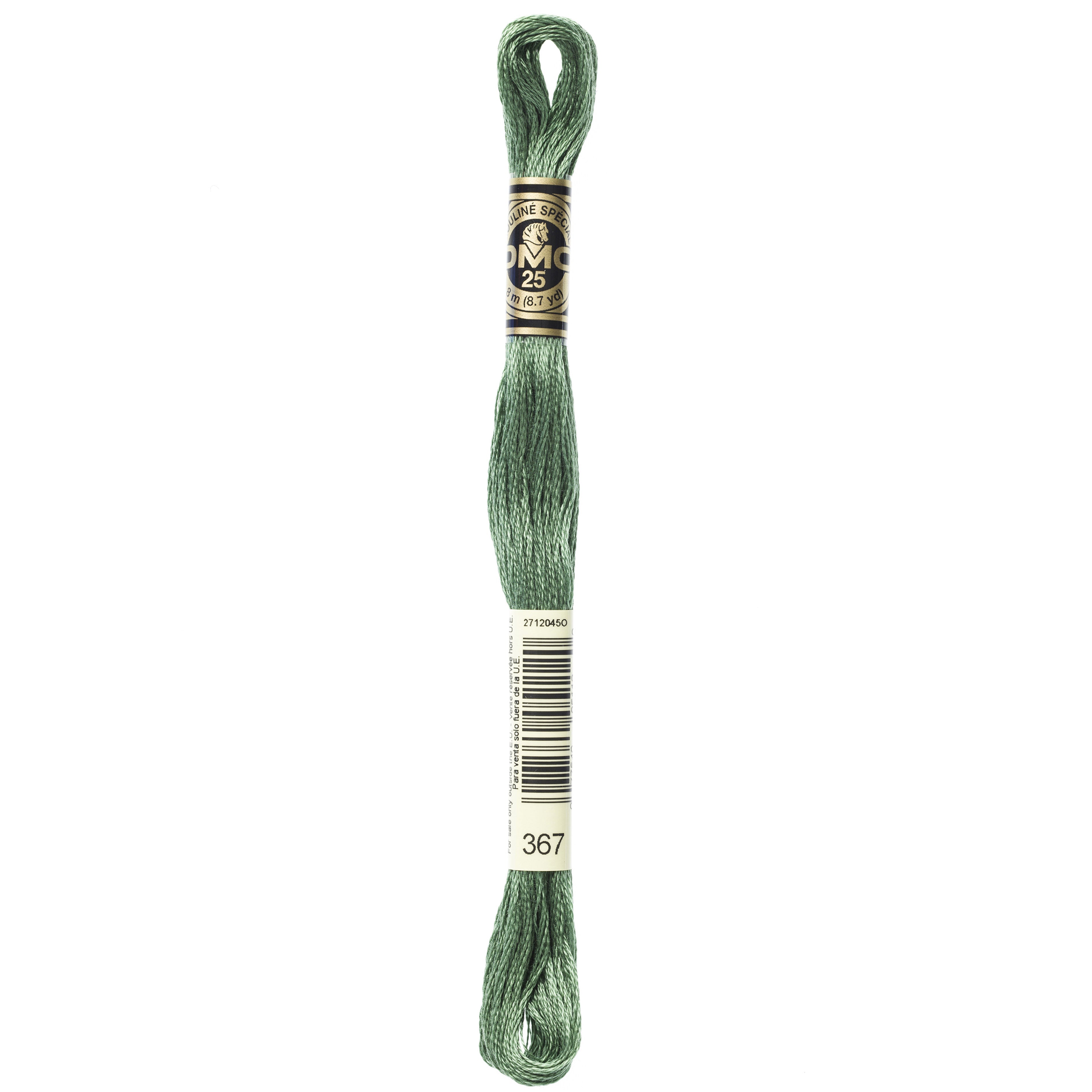 One skein of DMC Mouliné Stranded Cotton thread Colour code 367