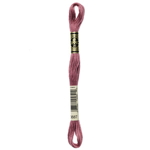 One skein of DMC Mouliné Stranded Cotton thread Colour code 3687