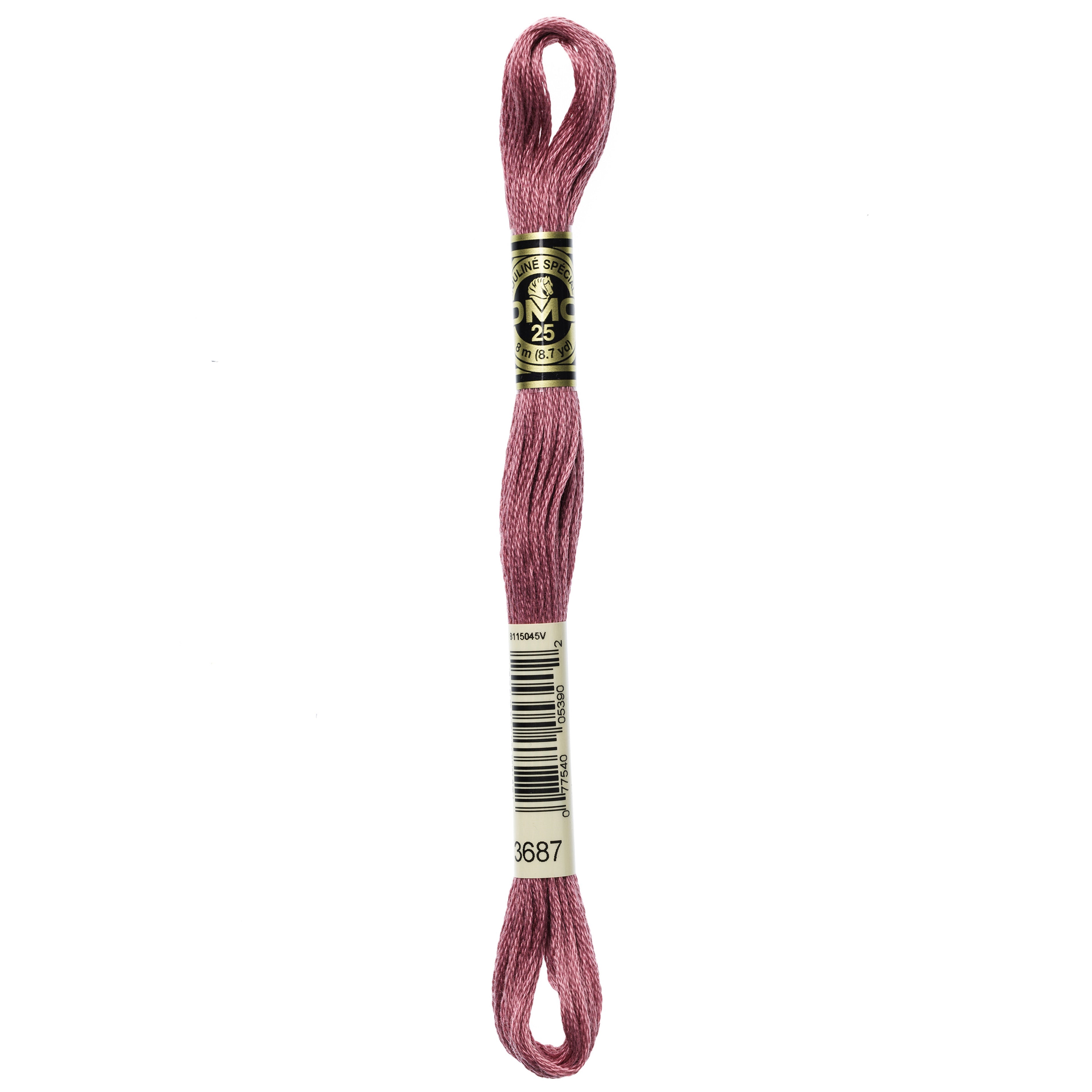 One skein of DMC Mouliné Stranded Cotton thread Colour code 3687