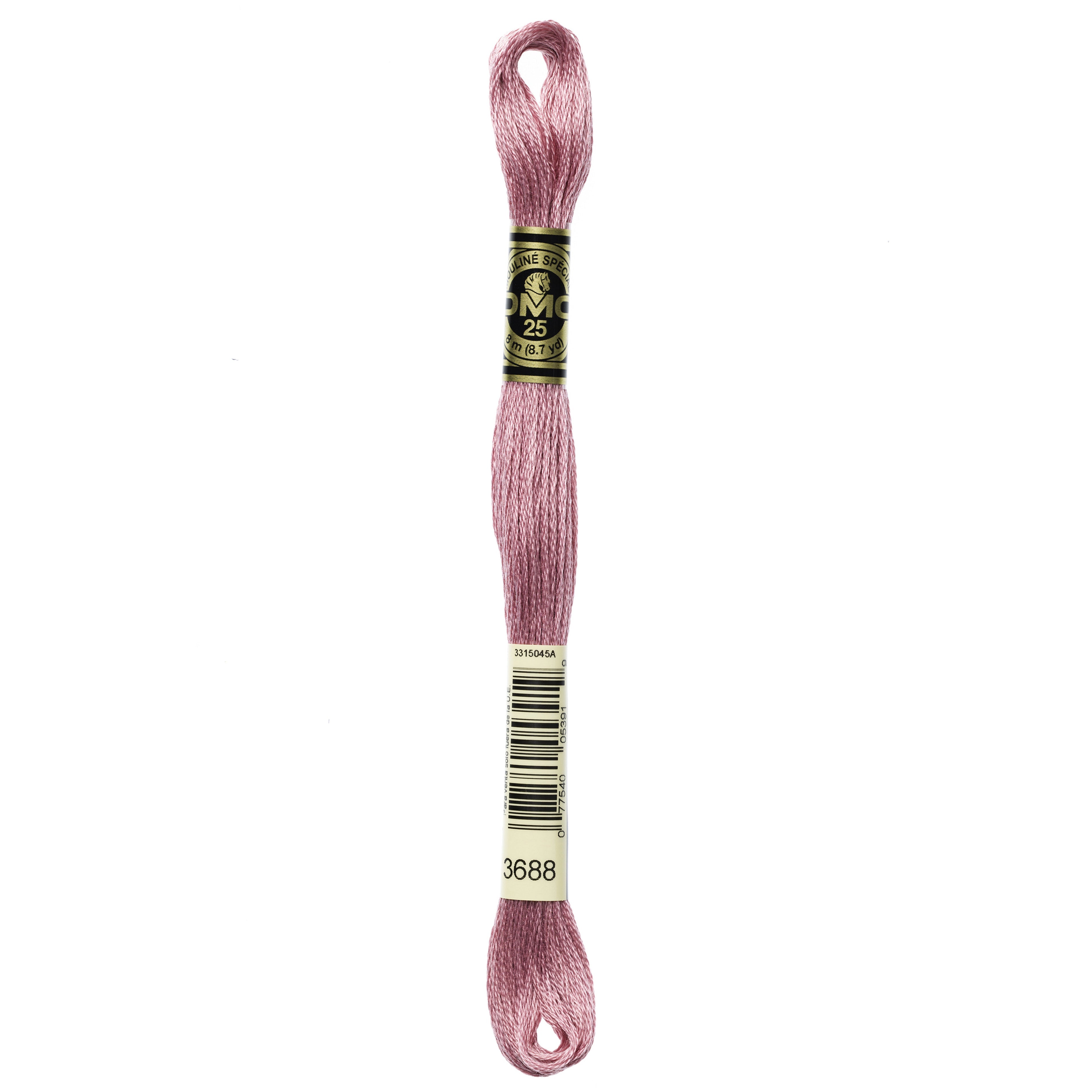 One skein of DMC Mouliné Stranded Cotton thread Colour code 3688