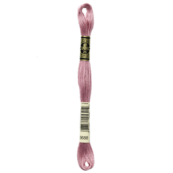 One skein of DMC Mouliné Stranded Cotton thread Colour code 3688