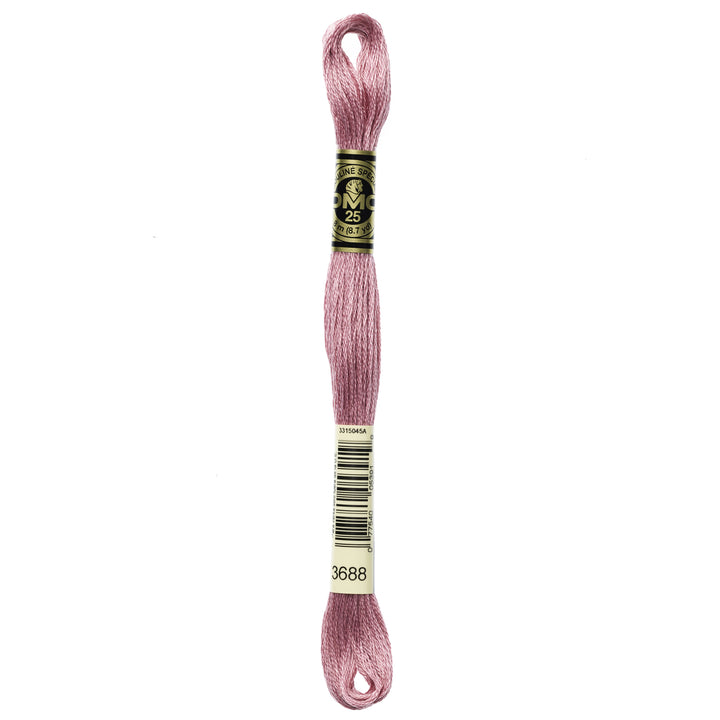 One skein of DMC Mouliné Stranded Cotton thread Colour code 3688