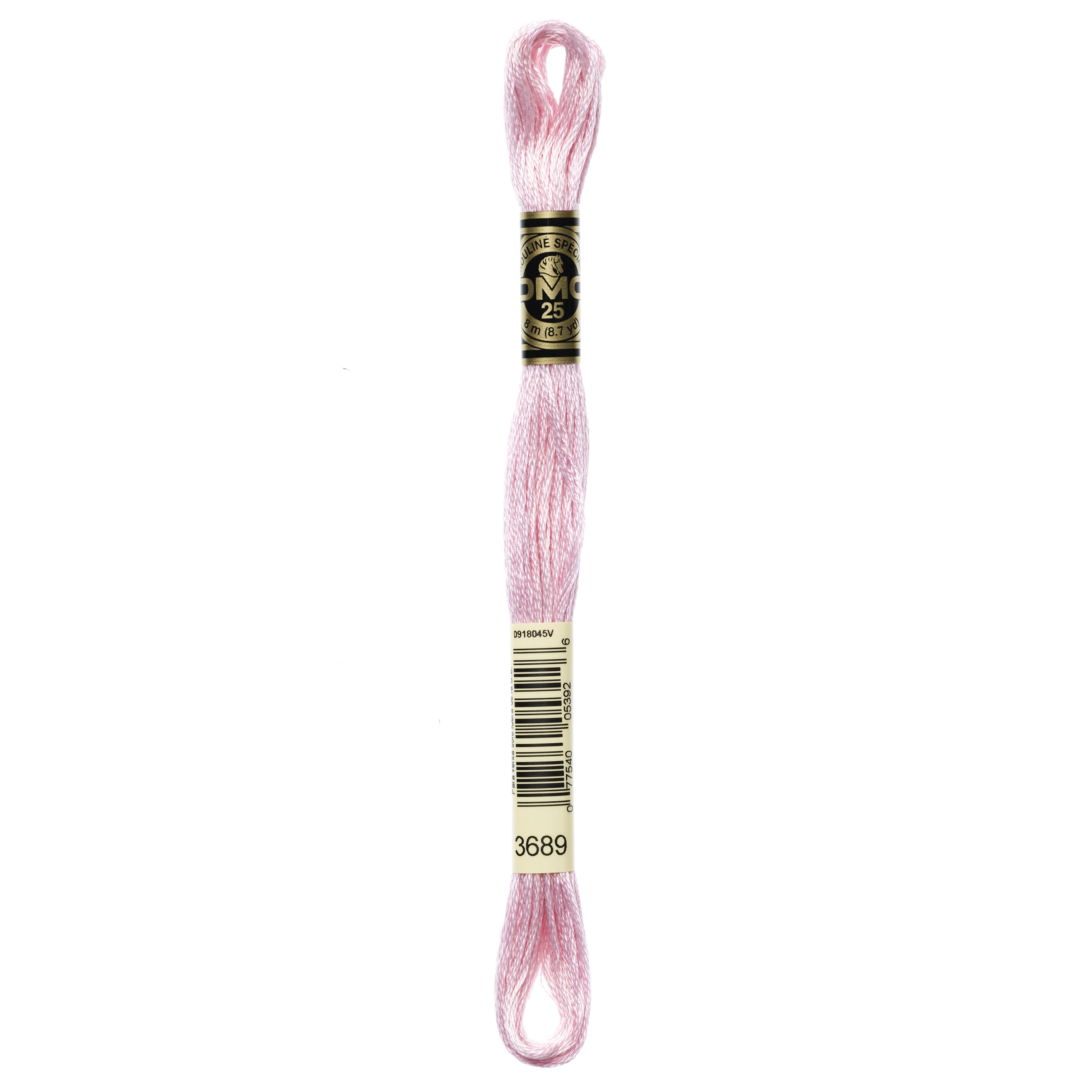 One skein of DMC Mouliné Stranded Cotton thread Colour code 3689