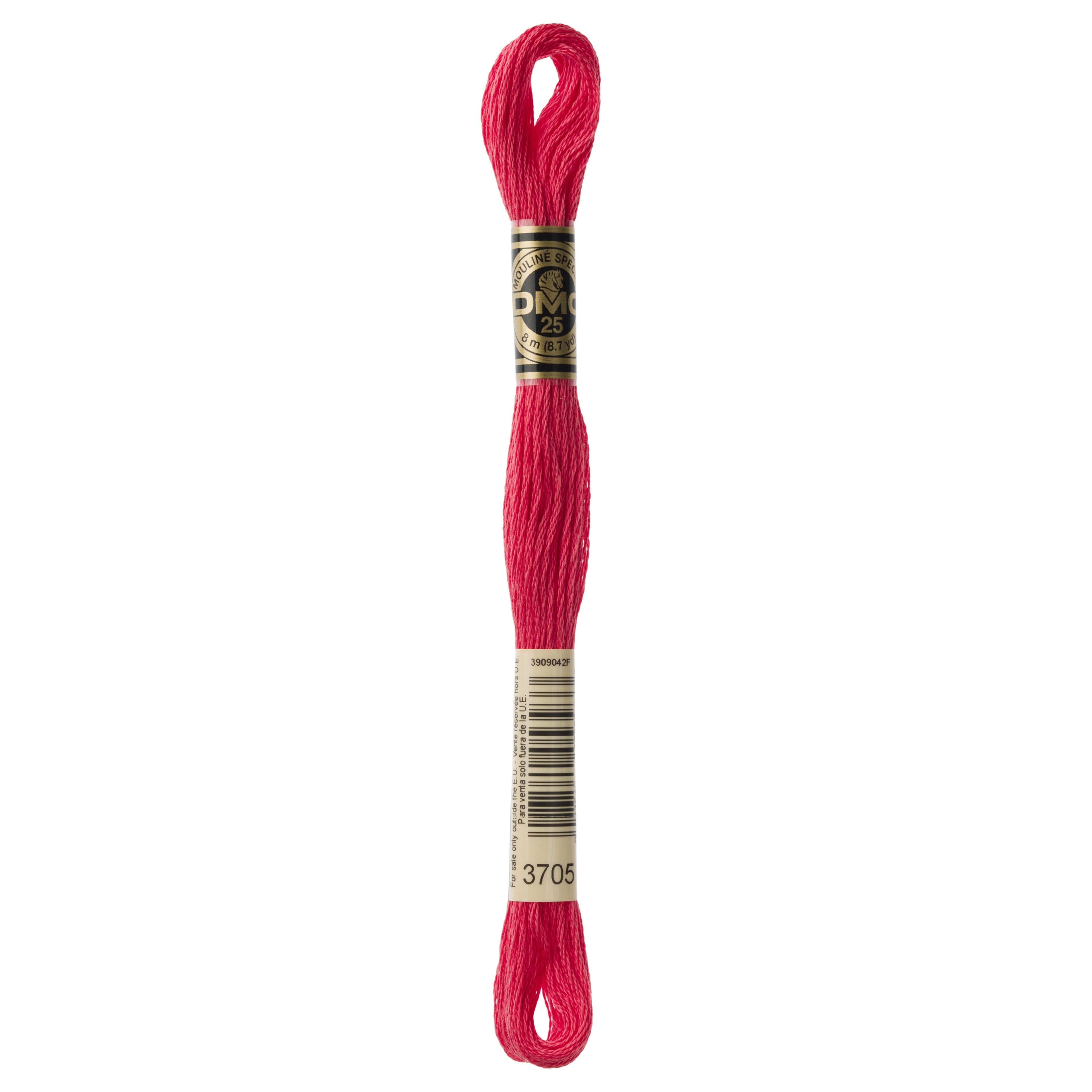 One skein of DMC Mouliné Stranded Cotton thread Colour code 3705