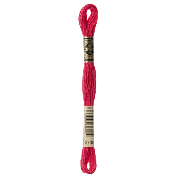 One skein of DMC Mouliné Stranded Cotton thread Colour code 3705