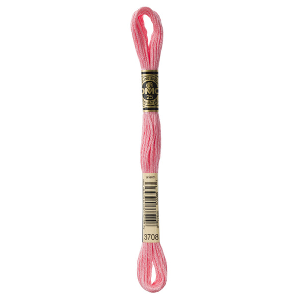 One skein of DMC Mouliné Stranded Cotton thread Colour code 3708