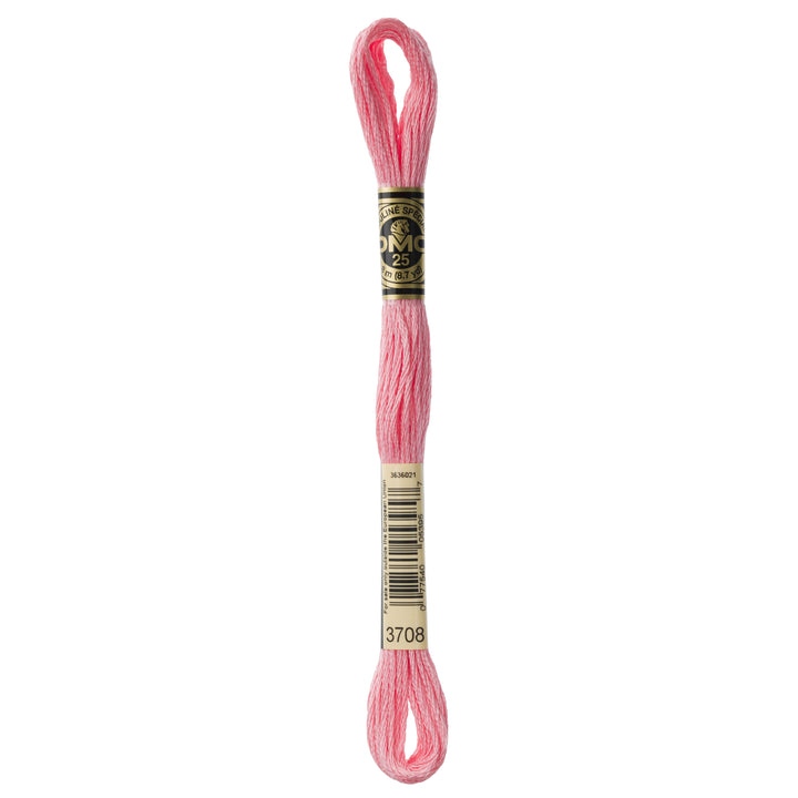 One skein of DMC Mouliné Stranded Cotton thread Colour code 3708