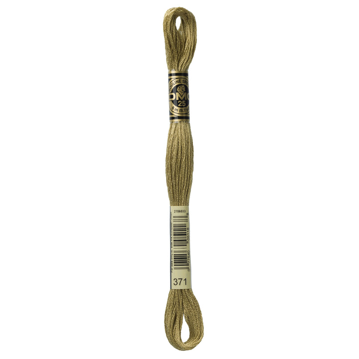 One skein of DMC Mouliné Stranded Cotton thread Colour code 371