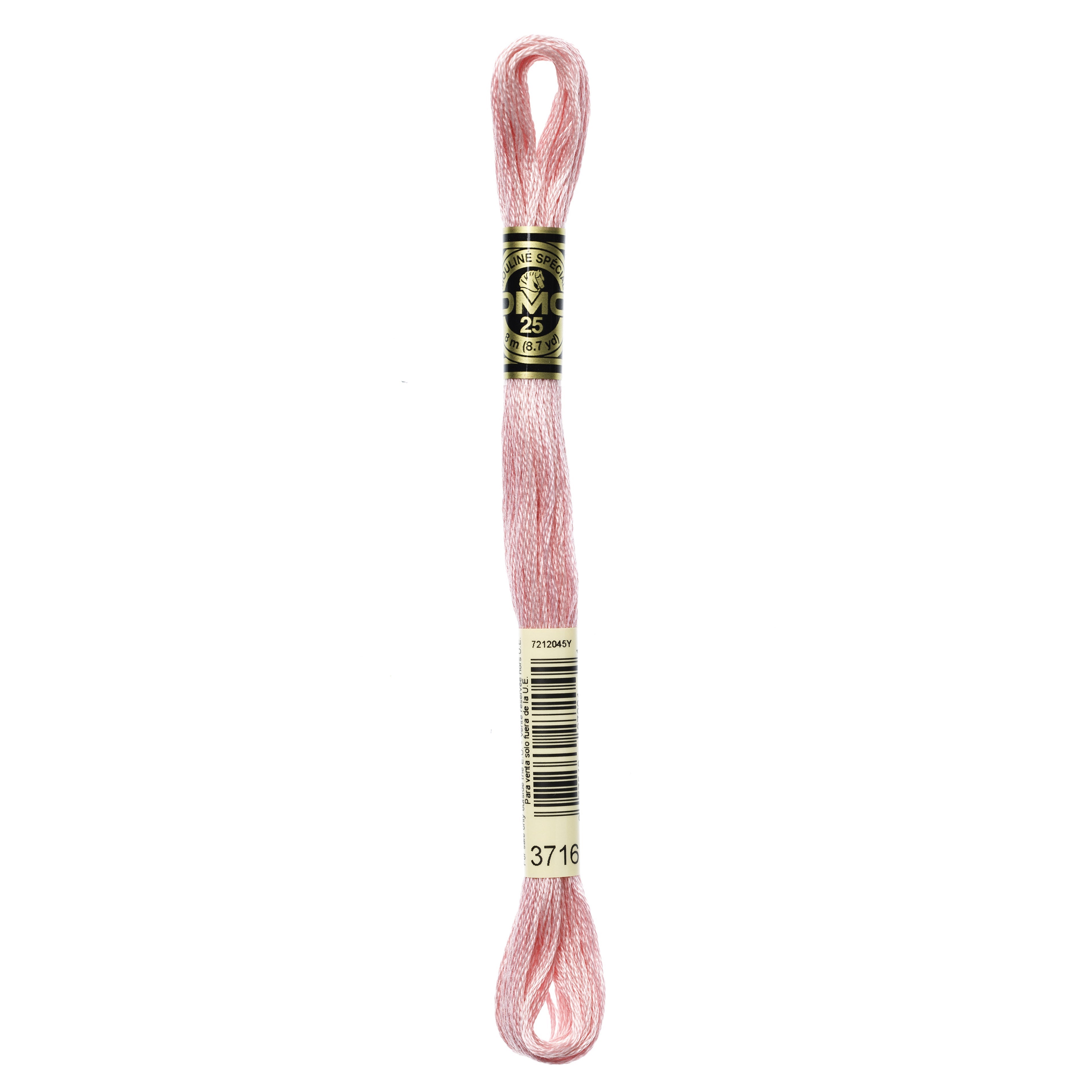 One skein of DMC Mouliné Stranded Cotton thread Colour code 3716
