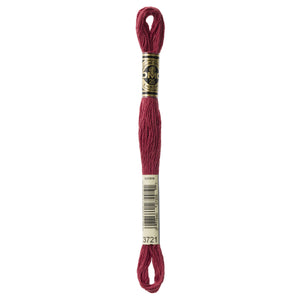 One skein of DMC Mouliné Stranded Cotton thread Colour code 3721