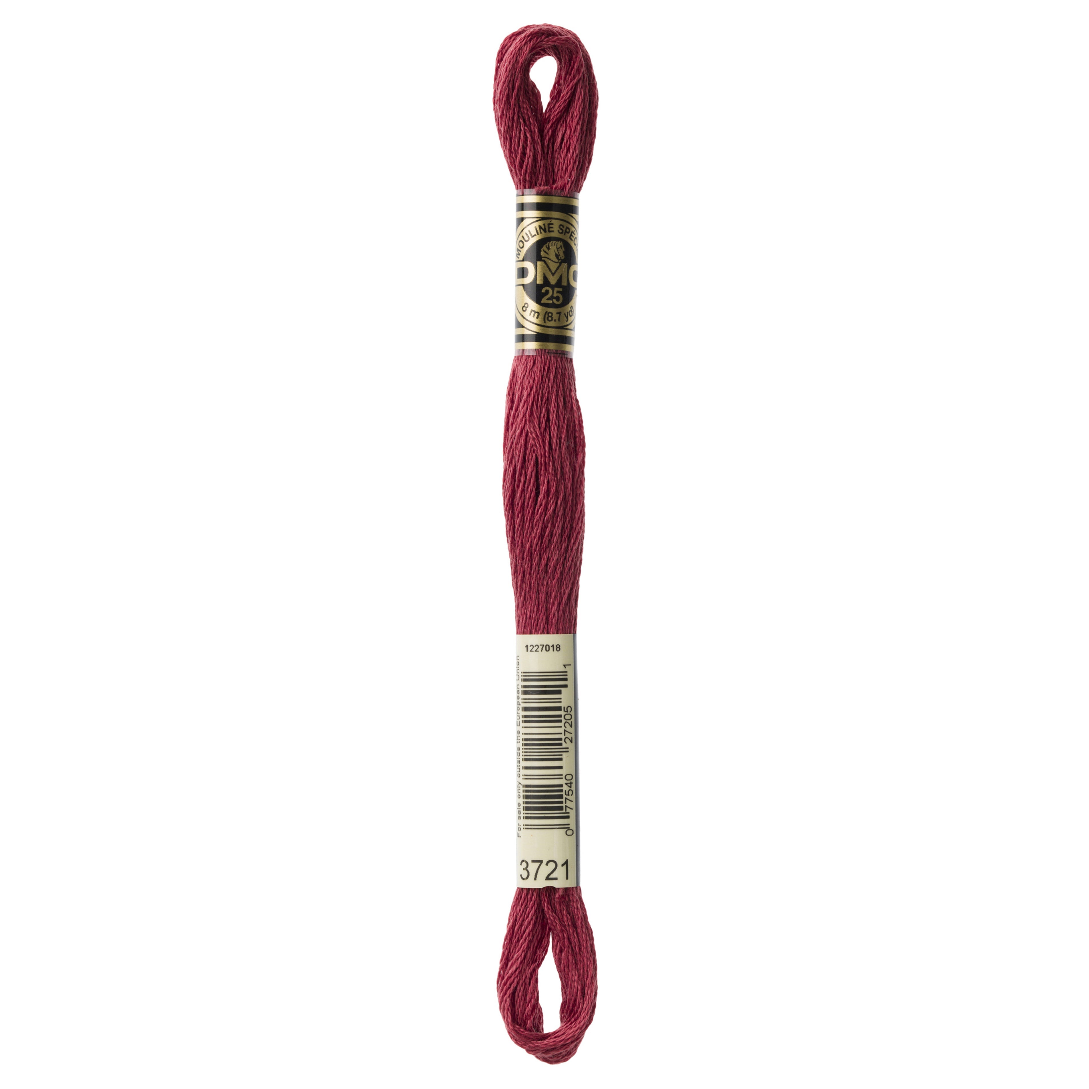 One skein of DMC Mouliné Stranded Cotton thread Colour code 3721