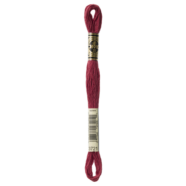 One skein of DMC Mouliné Stranded Cotton thread Colour code 3721