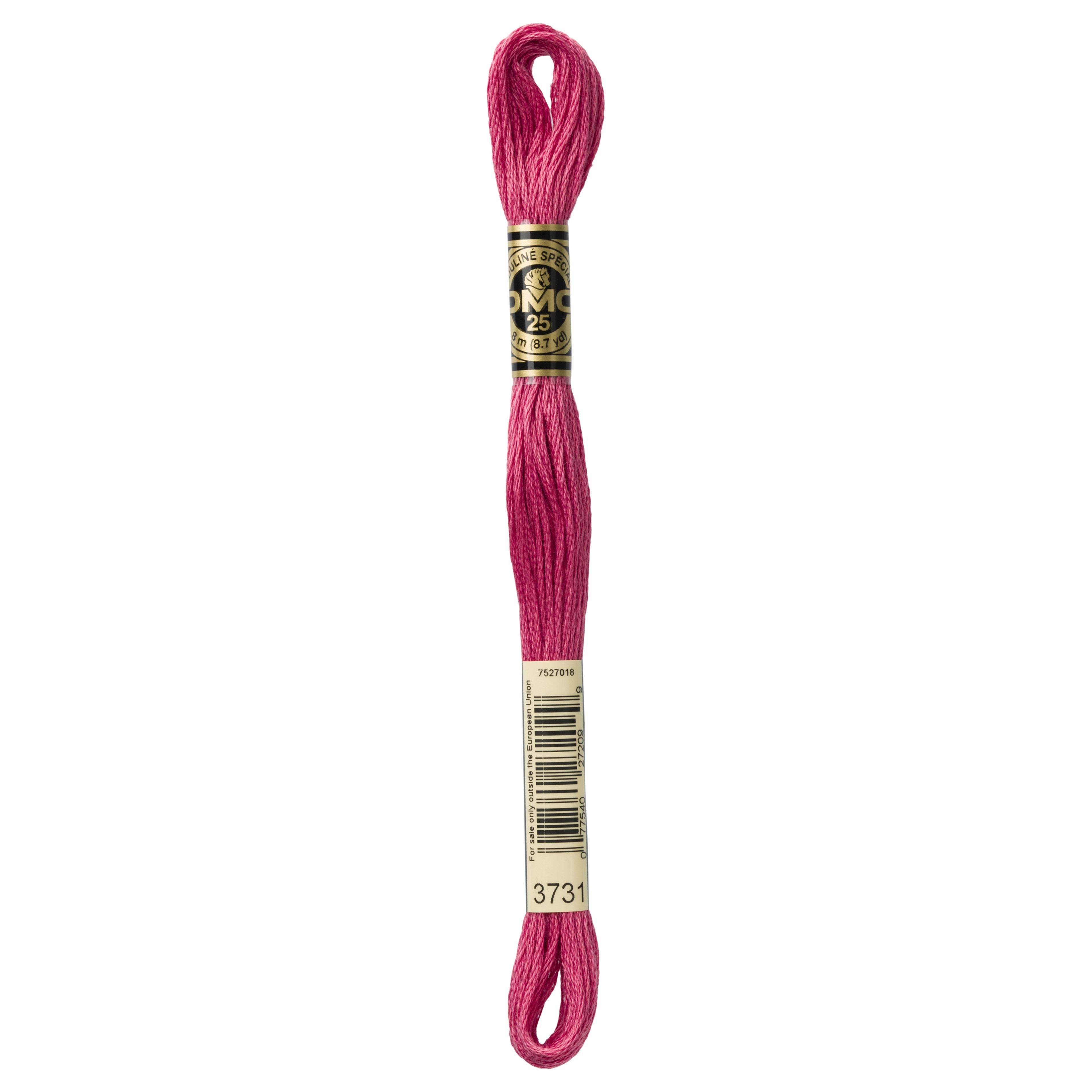 One skein of DMC Mouliné Stranded Cotton thread Colour code 3731