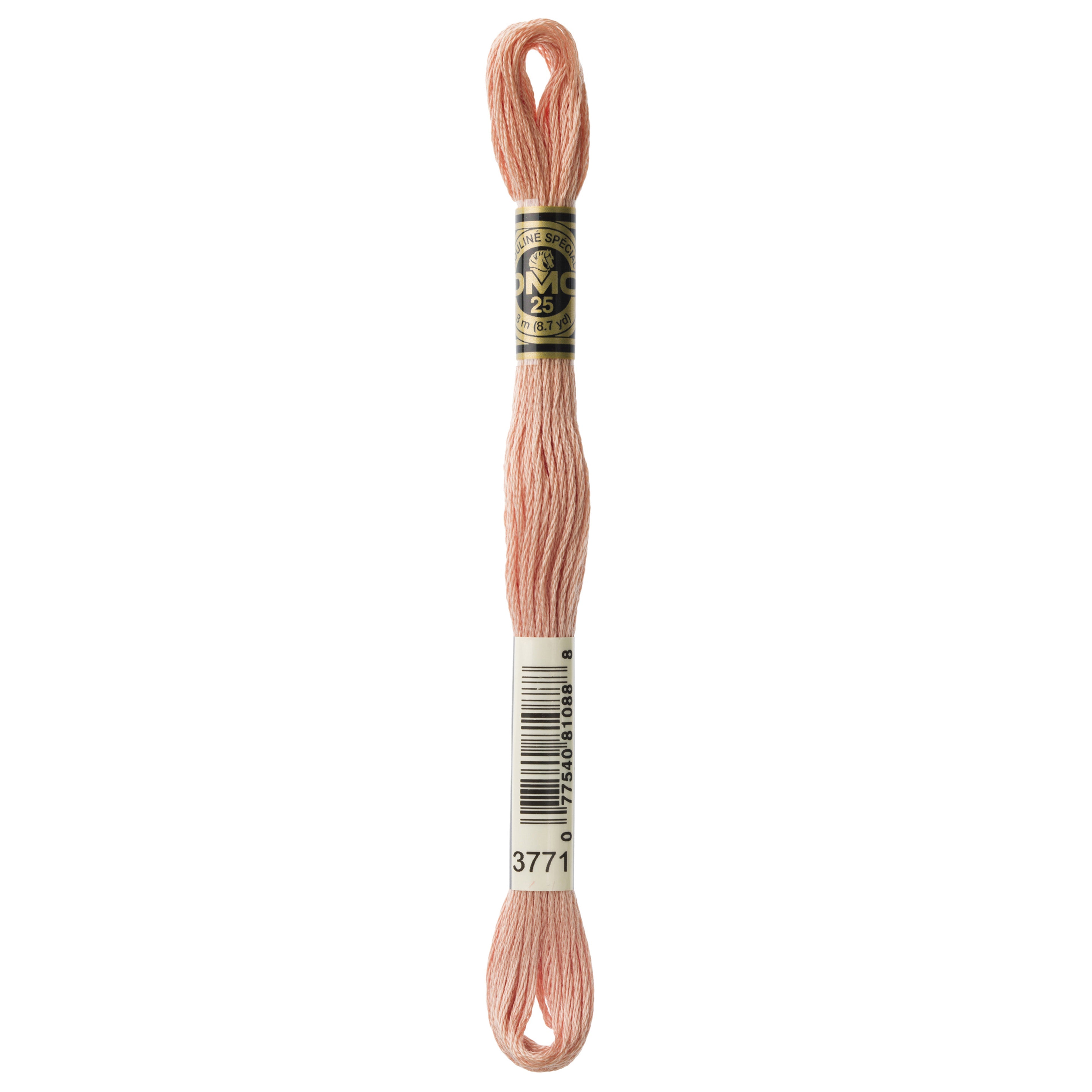 One skein of DMC Mouliné Stranded Cotton thread Colour code 3771