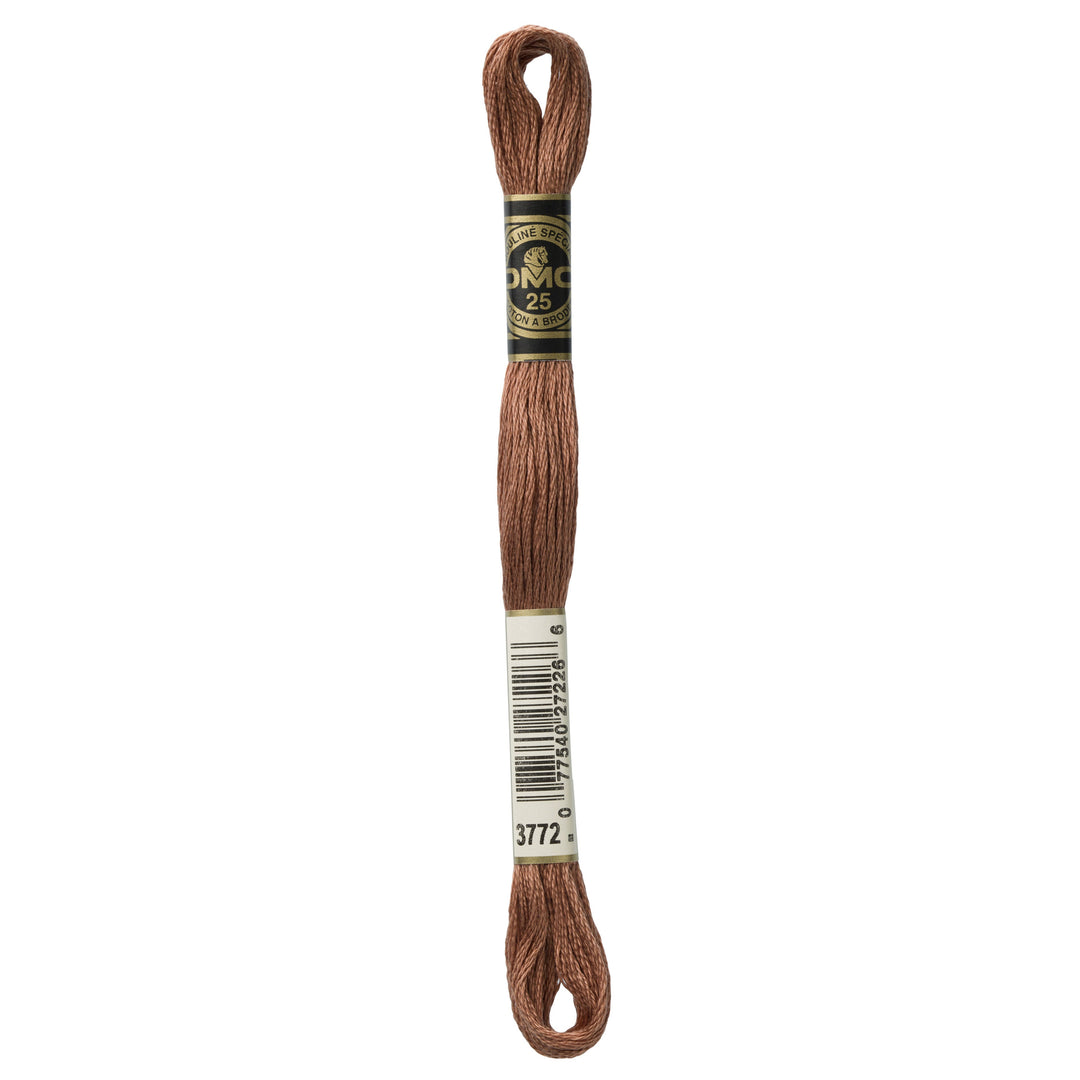 One skein of DMC Mouliné Stranded Cotton thread Colour code 3772