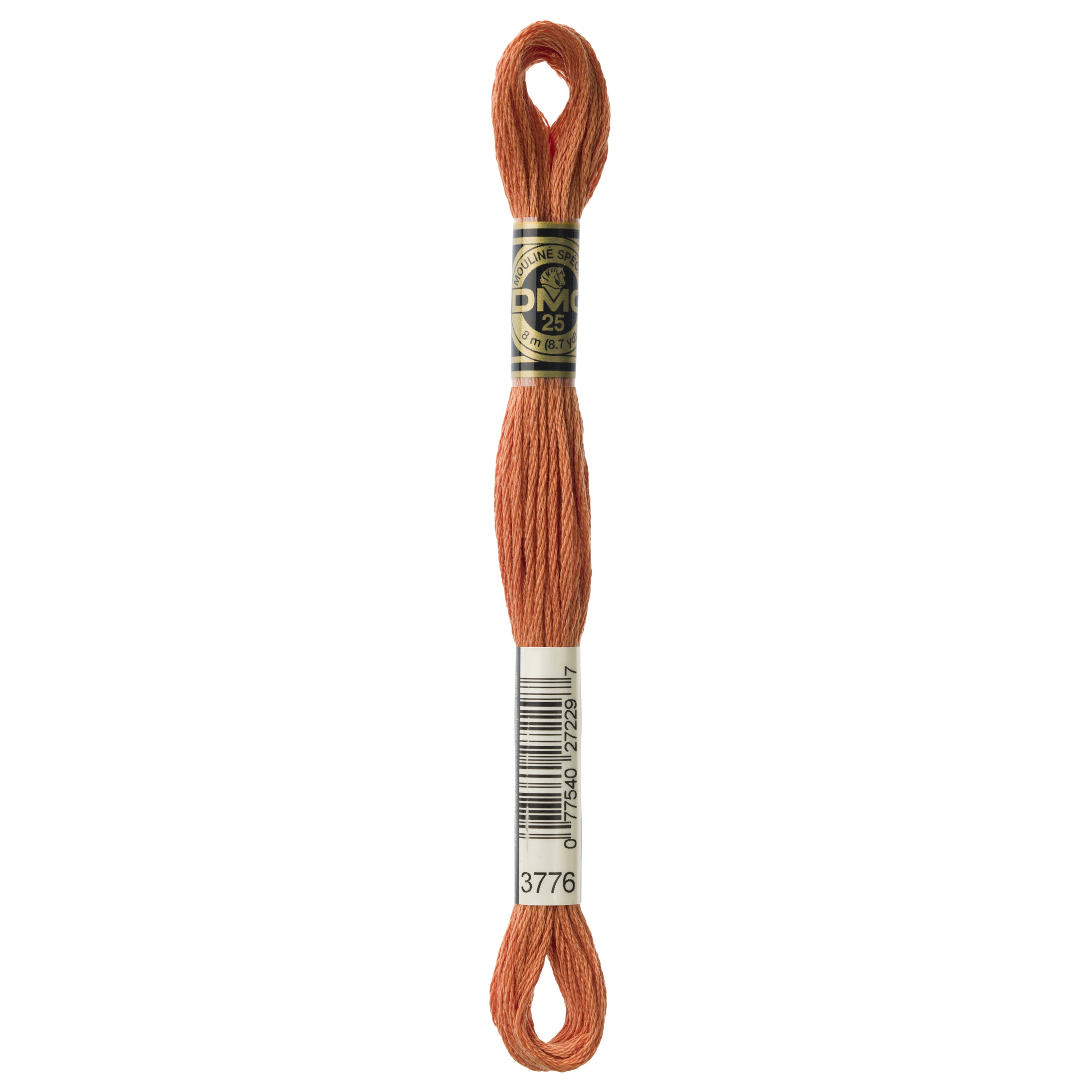 One skein of DMC Mouliné Stranded Cotton thread Colour code 3776
