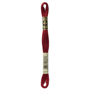 One skein of DMC Mouliné Stranded Cotton thread Colour code 3777