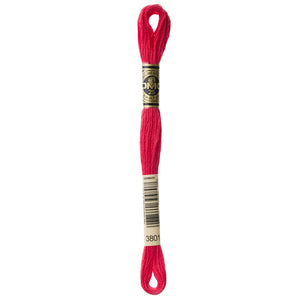 One skein of DMC Mouliné Stranded Cotton thread Colour code 3801