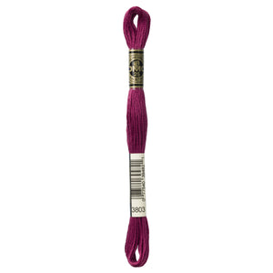 One skein of DMC Mouliné Stranded Cotton thread Colour code 3803
