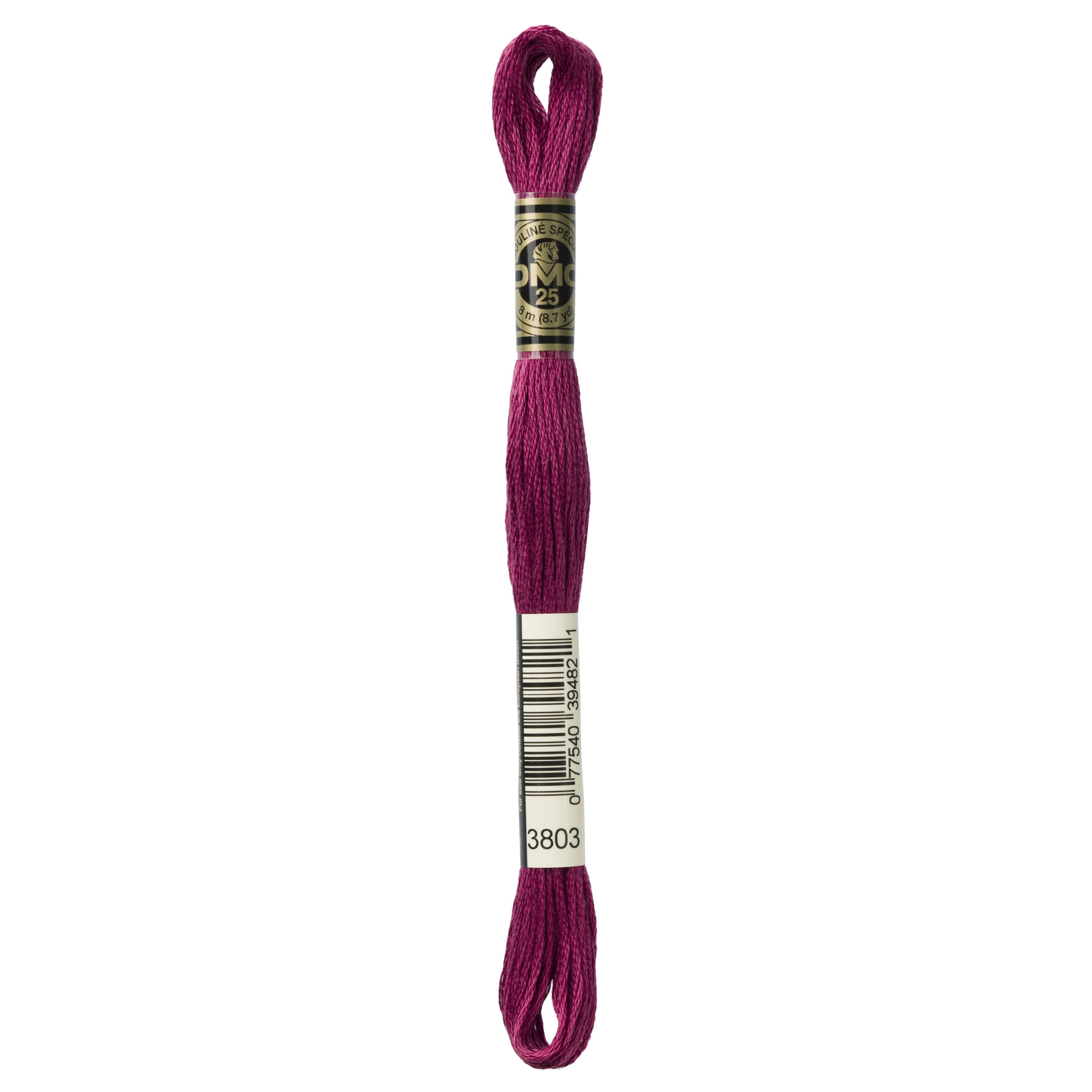 One skein of DMC Mouliné Stranded Cotton thread Colour code 3803