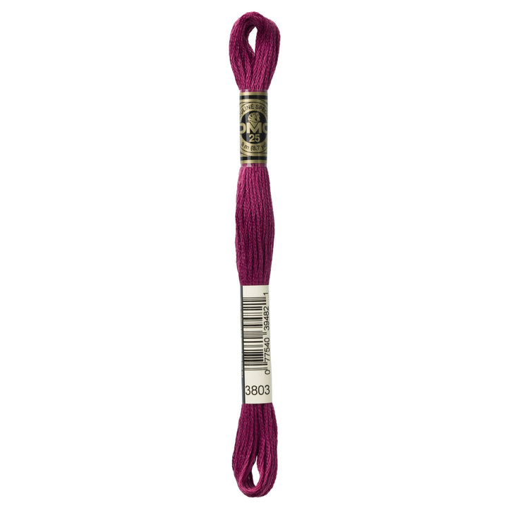 One skein of DMC Mouliné Stranded Cotton thread Colour code 3803