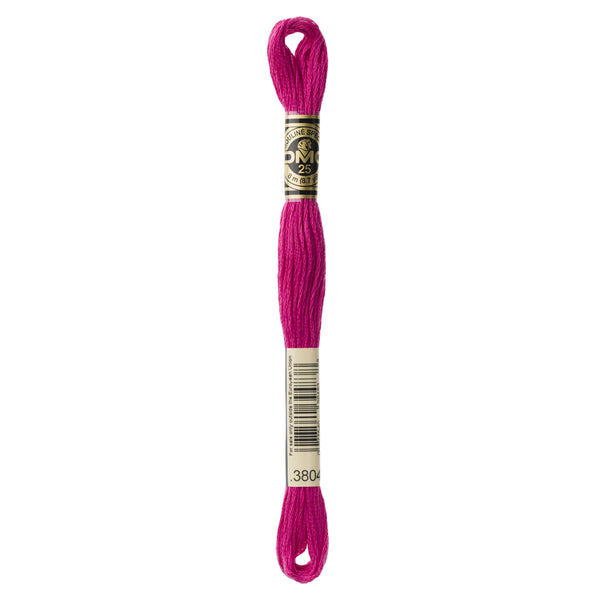 One skein of DMC Mouliné Stranded Cotton thread Colour code 3804