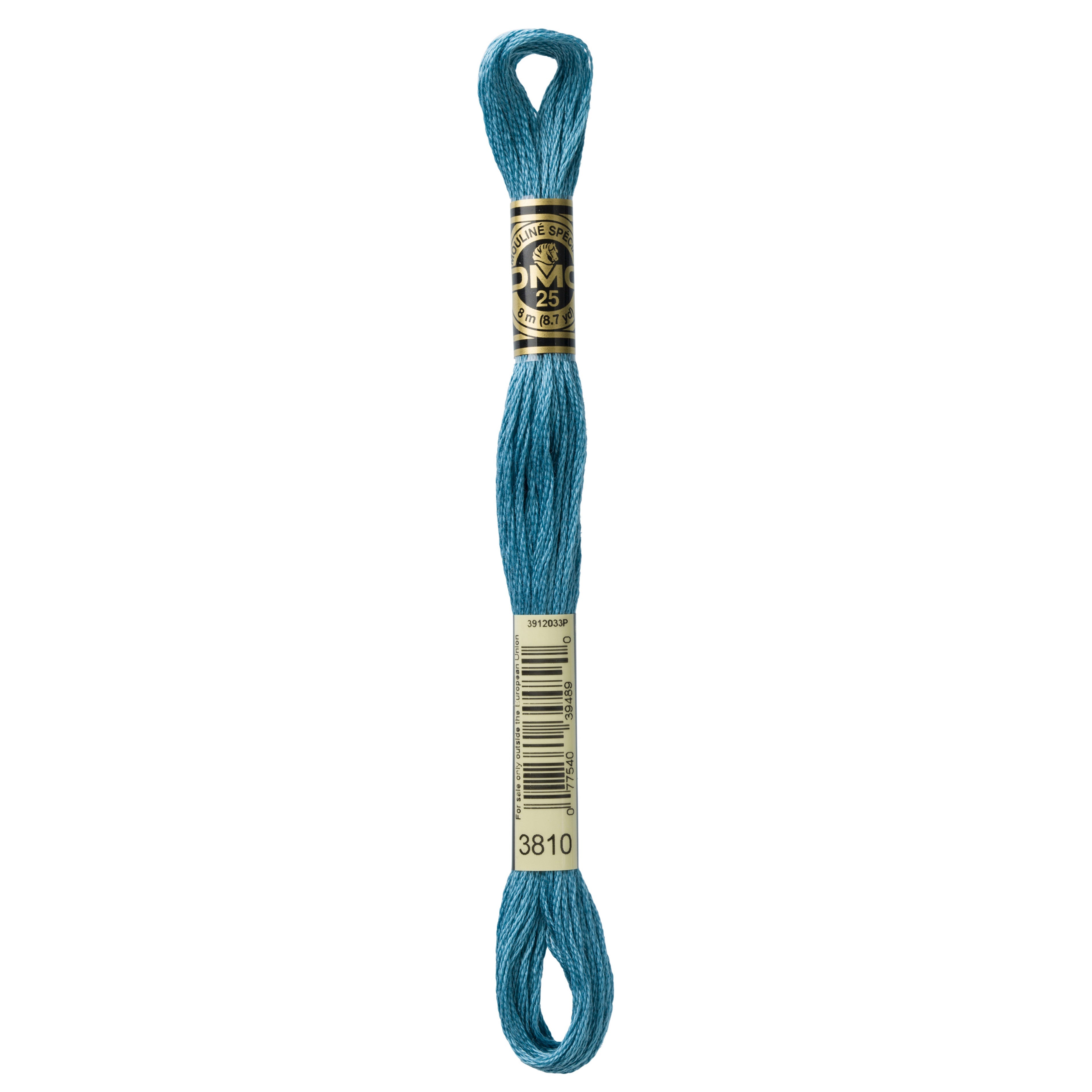 One skein of DMC Mouliné Stranded Cotton thread Colour code 3810