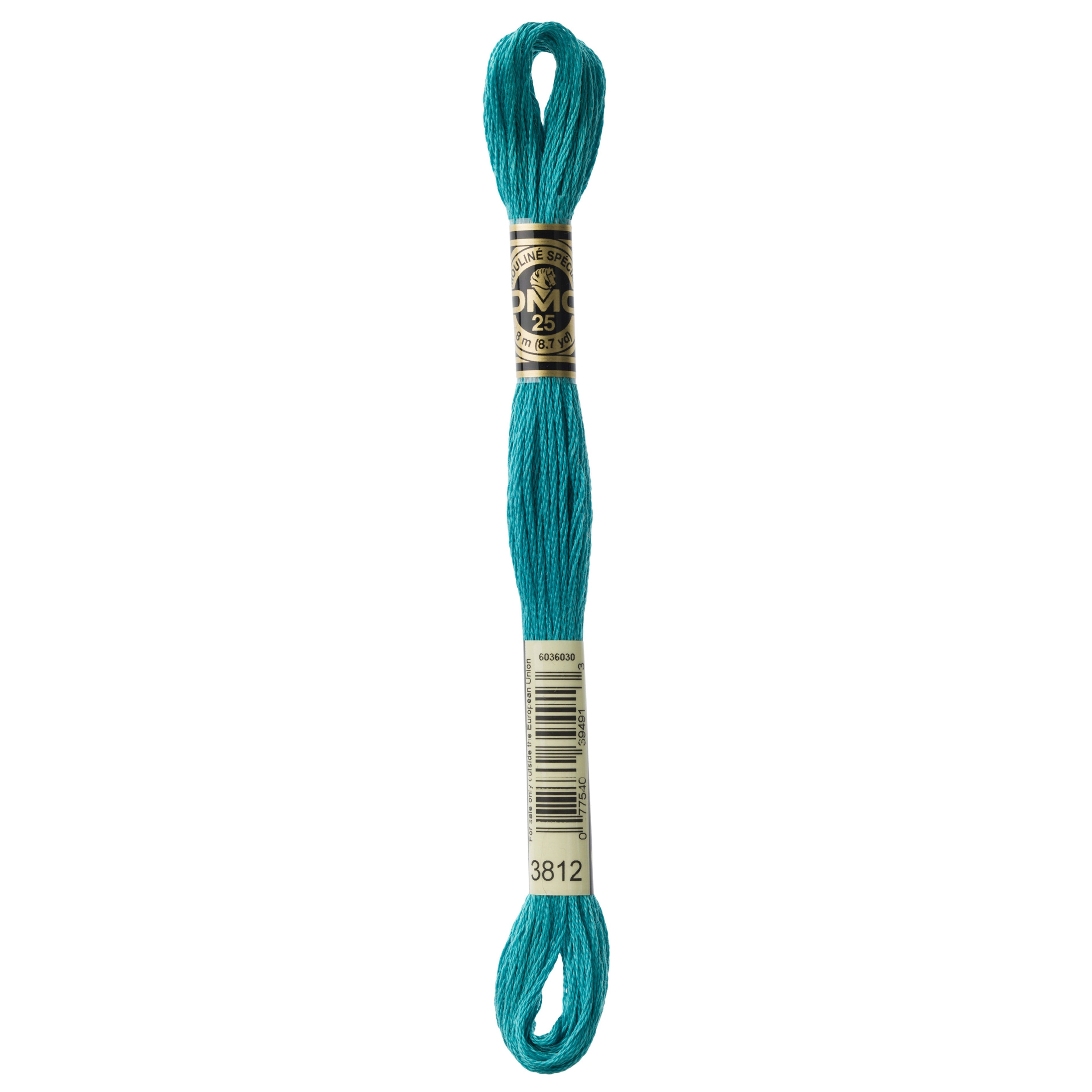 One skein of DMC Mouliné Stranded Cotton thread Colour code 3812
