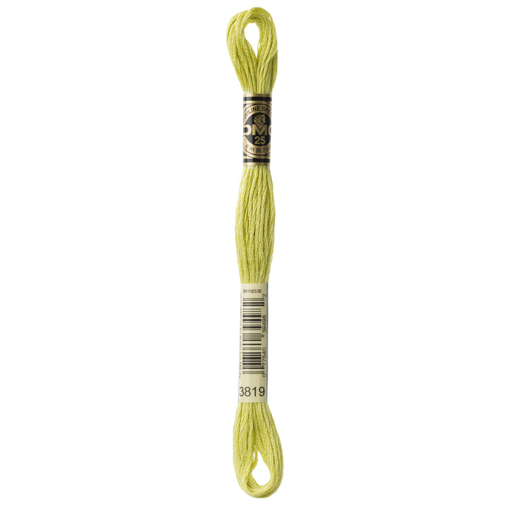 One skein of DMC Mouliné Stranded Cotton thread Colour code 3819