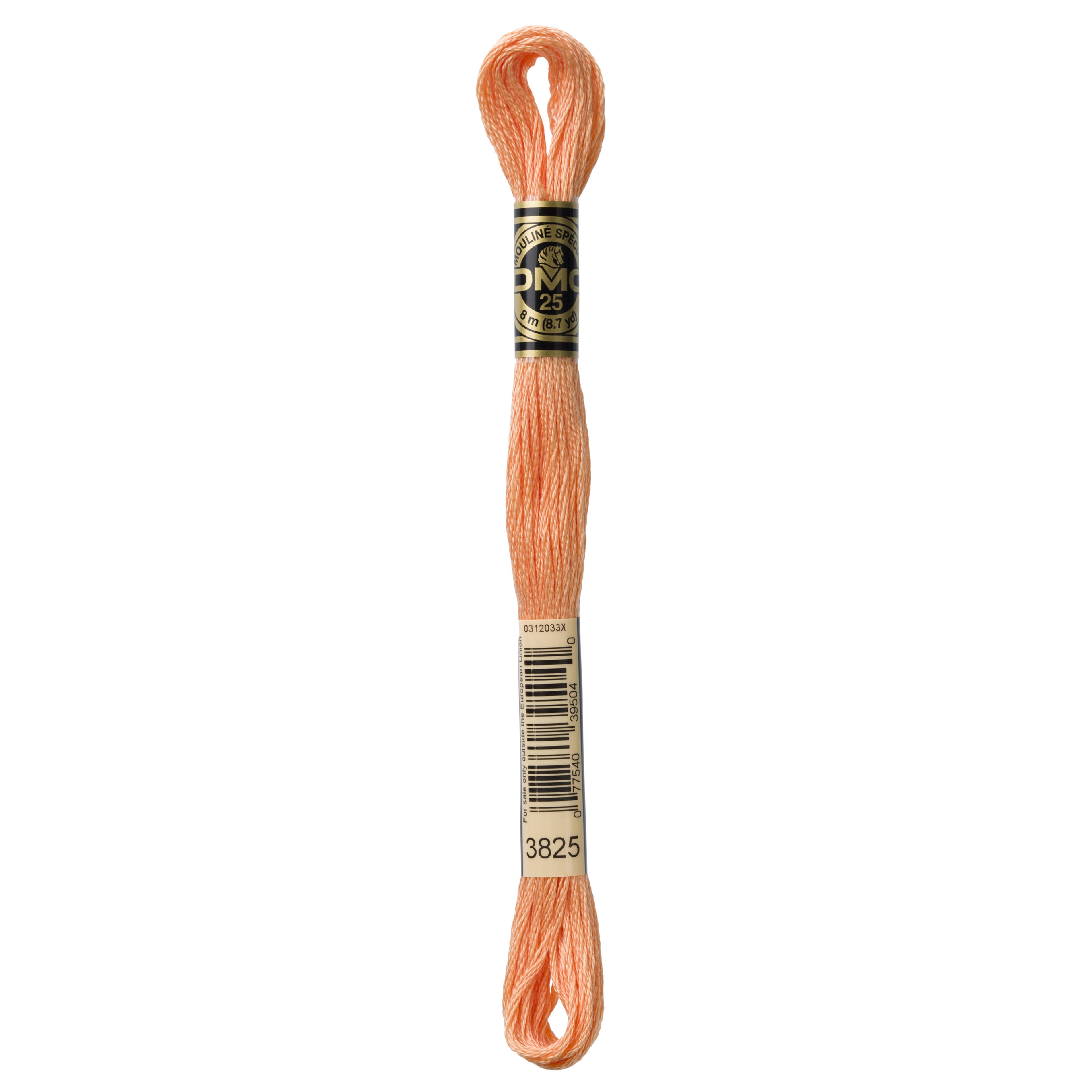One skein of DMC Mouliné Stranded Cotton thread Colour code 3825