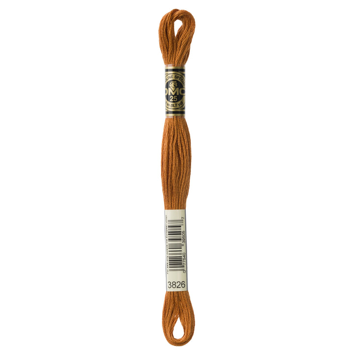 One skein of DMC Mouliné Stranded Cotton thread Colour code 3826