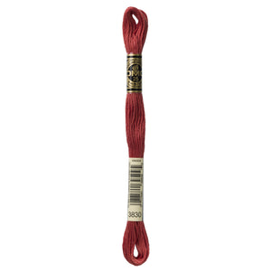One skein of DMC Mouliné Stranded Cotton thread Colour code 3830