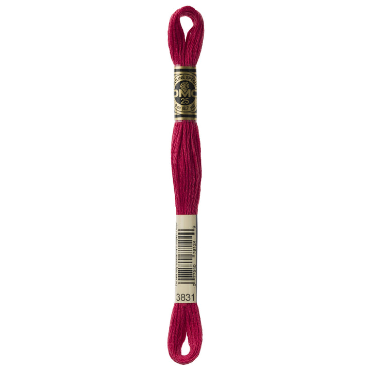 One skein of DMC Mouliné Stranded Cotton thread Colour code 3831