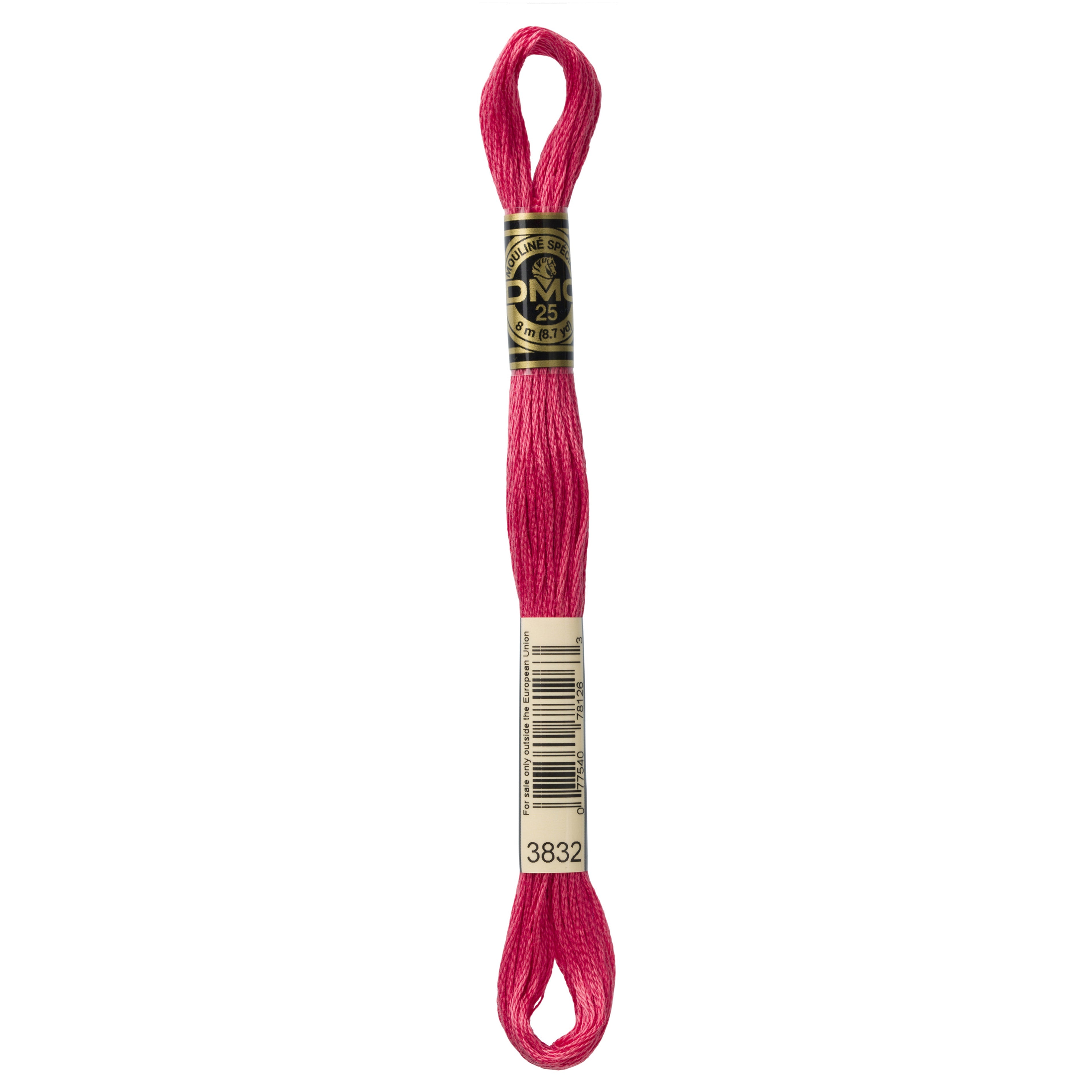 One skein of DMC Mouliné Stranded Cotton thread Colour code 3832