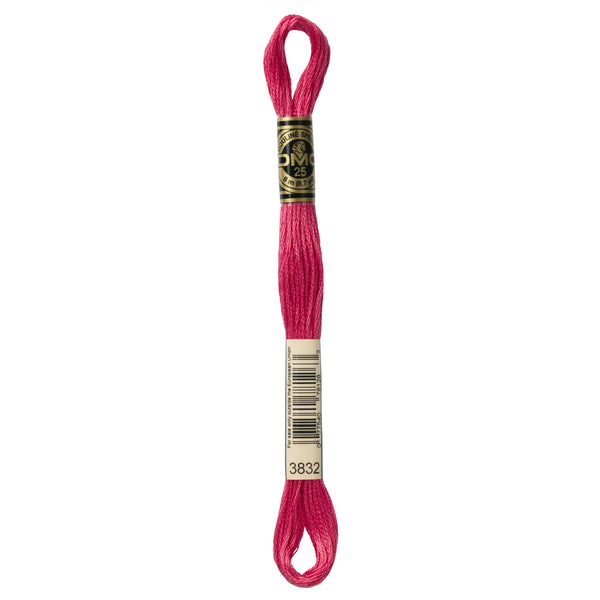 One skein of DMC Mouliné Stranded Cotton thread Colour code 3832