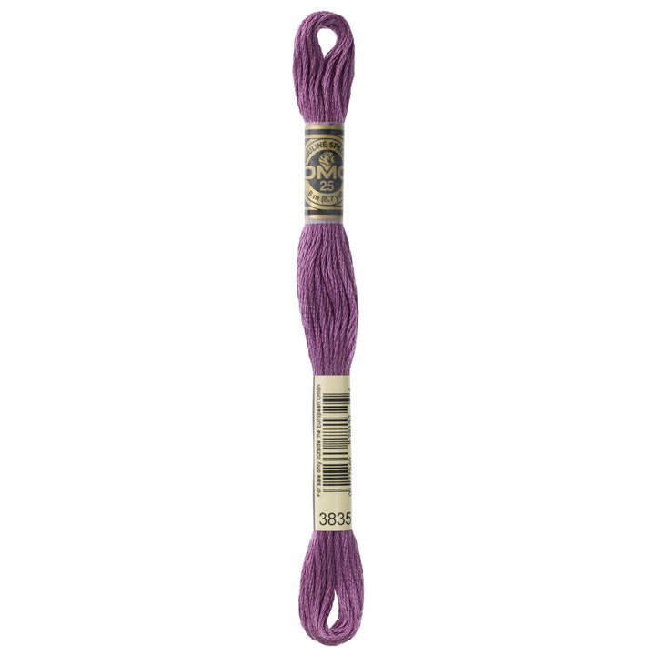 One skein of DMC Mouliné Stranded Cotton thread Colour code 3835