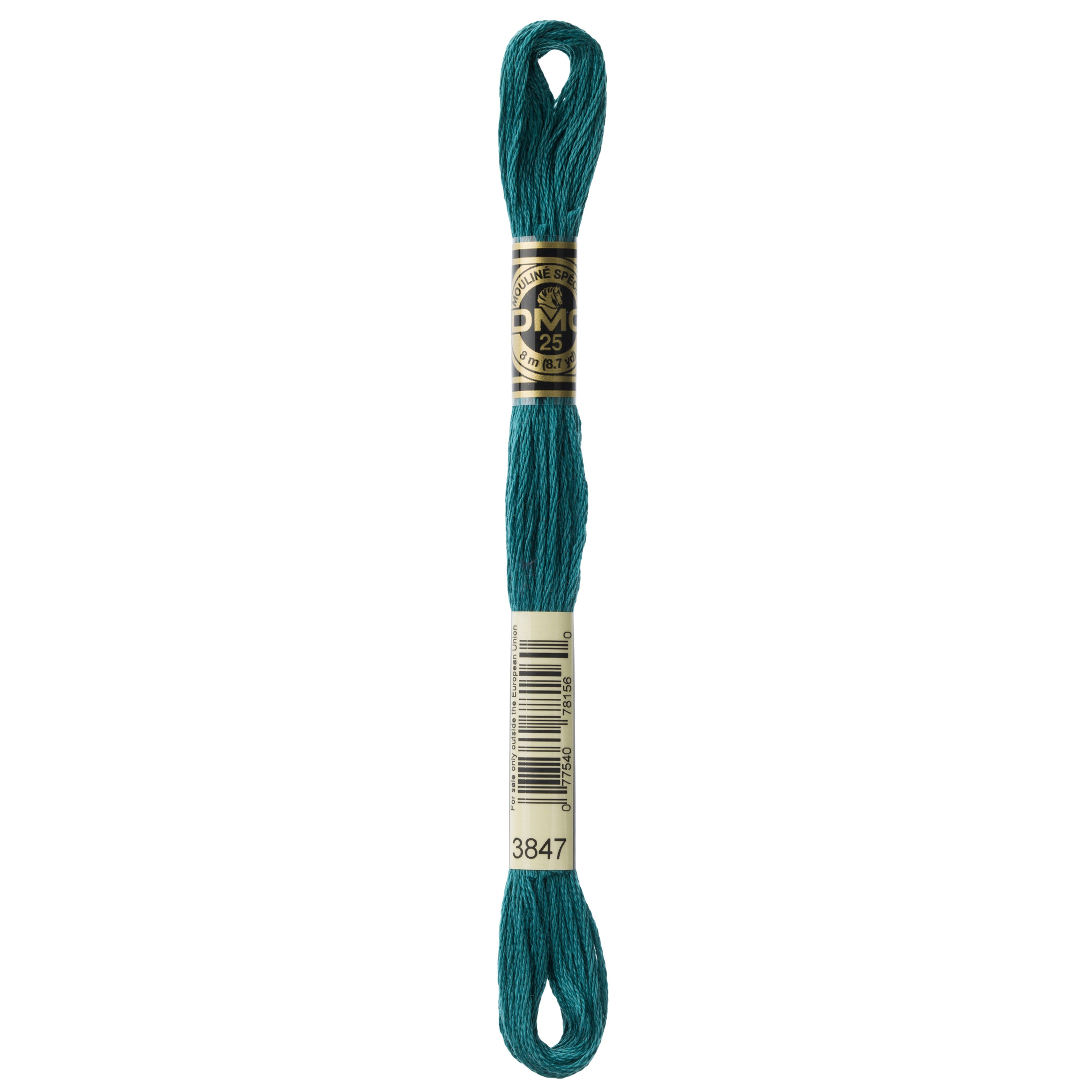 One skein of DMC Mouliné Stranded Cotton thread Colour code 3847