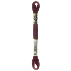 One skein of DMC Mouliné Stranded Cotton thread Colour code 3857
