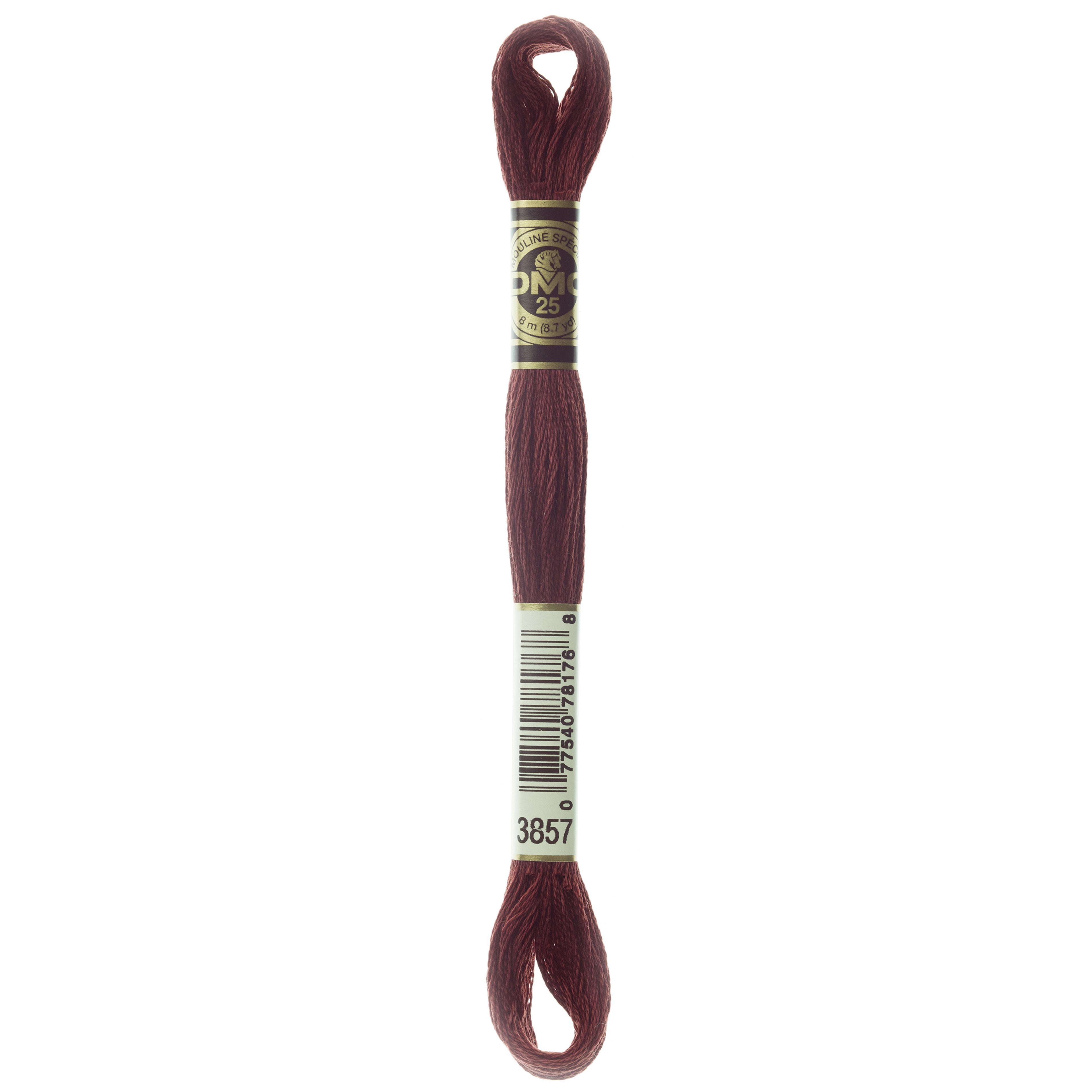 One skein of DMC Mouliné Stranded Cotton thread Colour code 3857