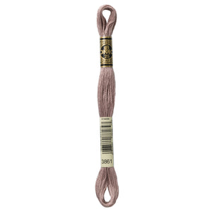 One skein of DMC Mouliné Stranded Cotton thread Colour code 3861