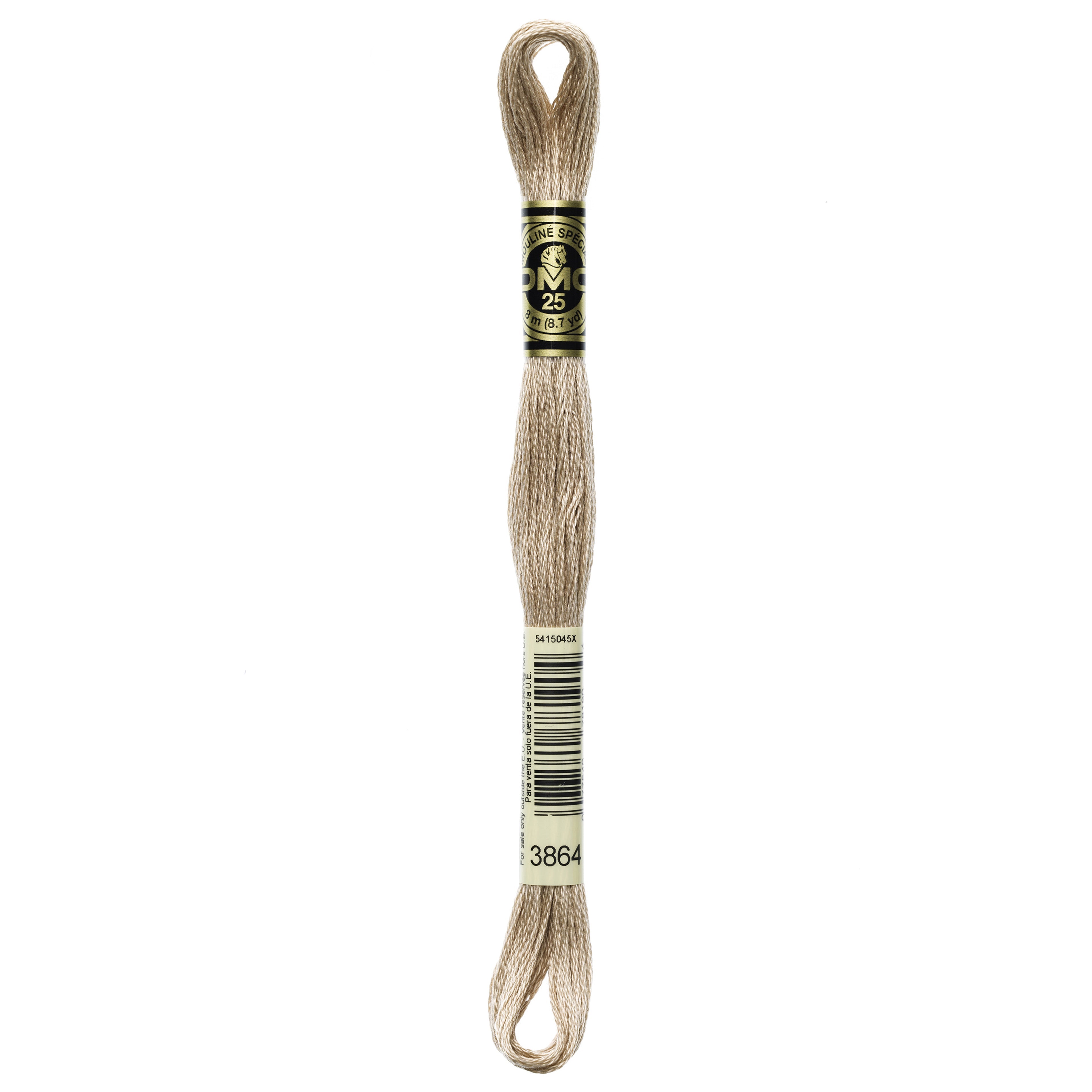 One skein of DMC Mouliné Stranded Cotton thread Colour code 3864