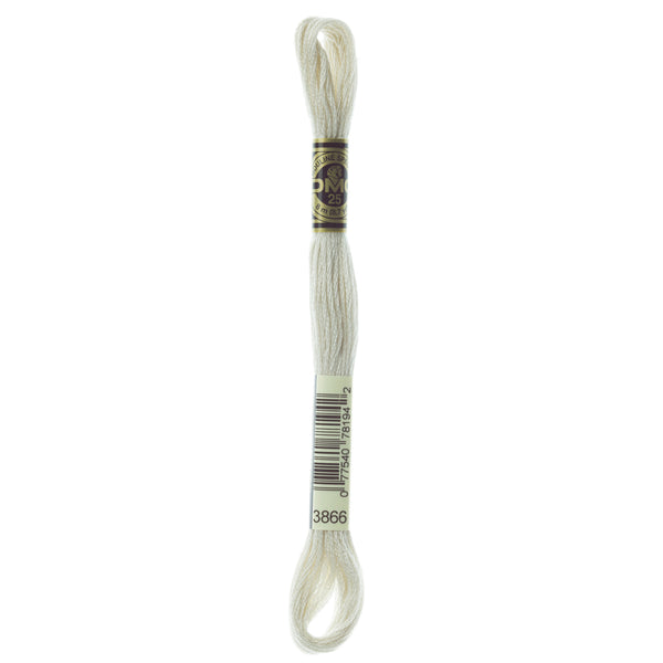 One skein of DMC Mouliné Stranded Cotton thread Colour code 3866
