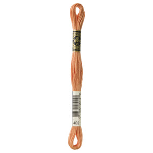 One skein of DMC Mouliné Stranded Cotton thread Colour code 402