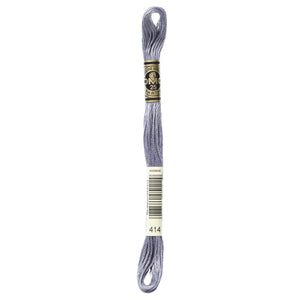 One skein of DMC Mouliné Stranded Cotton thread Colour code 414